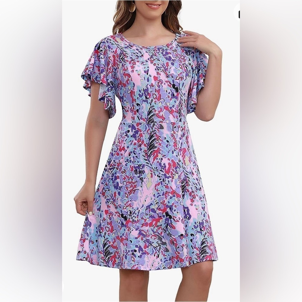 💖NIB -Dress Aphratti Women's Cute Fit & Flare Skater Cocktail Party Dress -L